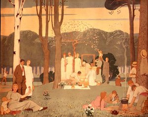 Scéna pikniku (plakát) od Frederick Cayley Robinson