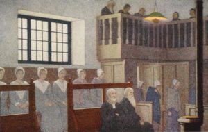 Kvakerští světci: (barevná litografie) od Frederick Cayley Robinson