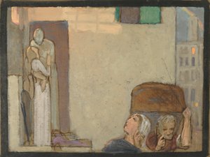 Study for The Farewell, c.1907 (tempera na papíře) od Frederick Cayley Robinson