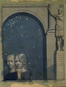 Děti vstupují do Paláce luxusu, pravděpodobně z „Modrého ptáka“ od Maeterlincka od Frederick Cayley Robinson