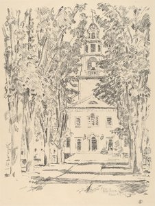 Koloniální kostel, Gloucester, 1918. od Frederick Childe Hassam