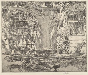 Old Doorway, Easthampton, 1920. od Frederick Childe Hassam