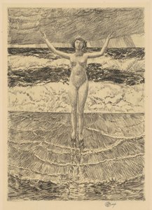 Kapky deště a surfování, 1921. od Frederick Childe Hassam