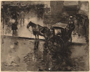 Up-Tide on the Avenue, pravděpodobně 1890. od Frederick Childe Hassam
