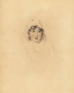 Portrét lady Augusty Lowtherové, hraběnky z Fane, manželky 1. hraběte z Lonsdale. Ručně tónovaná rytina Fredericka Christiana Lewise podle ilustrace sira Thomase Lawrence z P.G. Patmore