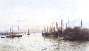 Flotila sleďů, Stornoway (akvarel)