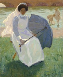 Žena se zeleným slunečníkem, 1908. od Frederick F. Fursman