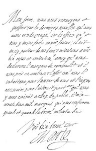 Dopis Marie de Medici vévodovi Savojskému, konec 16. – začátek 17. století 1865.