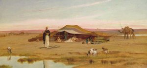 Šejkova večerní modlitba (olej na plátně) od Frederick Goodall