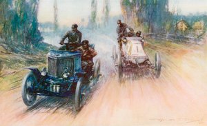 V závodě Paříž-Amsterdam v roce 1898 byl Charronův bílý Panhard poprvé v závodní historii vybaven volantem namísto kormidla (barva litho).