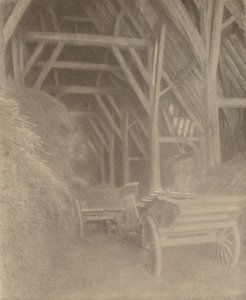 Stodola Great Cokkeswell (u Kelmscottu): Interiér od Frederick H. Evans