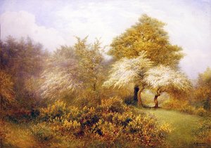 Spring Epping poblíž Buckhurst Hill (akvarel na papíře)