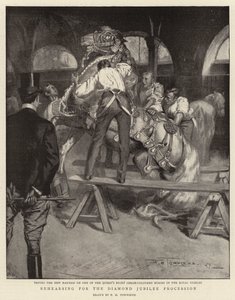 Nácvik diamantového jubilejního průvodu od Frederick Henry Townsend