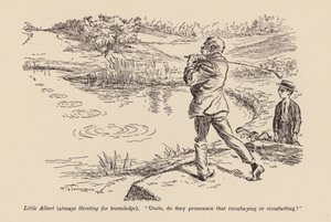 "Strýčku, říká se tomu Ricoshaying nebo Ricochetting" (litografie) od Frederick Henry Townsend