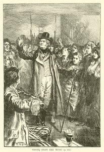 Vidocq zastaví hudbu (rytí) od Frederick Henry Townsend