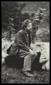 Portrétní fotografie Williama Morrise (1834-96) od Fredericka Hollyera (1837-1933) (sépiová fotografie) od Frederick Hollyer