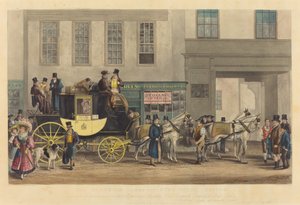 Blenheim, Leaving the Star Hotel, Oxford od Frederick James Havell after George Havell