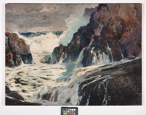 Po bouři, asi 1925 (olej na překližce) od Frederick Judd Waugh