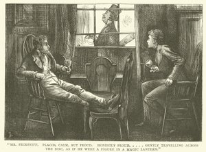 Ilustrace pro Martina Chuzzlewita od Frederick L. Bernard