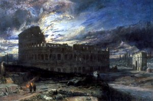 Koloseum v Římě za měsíčního svitu, 1859