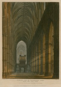 Vnitřní pohled na Westminster Abbey, Londýn, od West Gate od Frederick Mackenzie