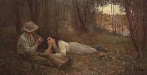 Hráč na flétnu od Frederick McCubbin