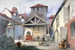 Courtyard of the Rose Inn, Farringdon Street, City of London, 1838.