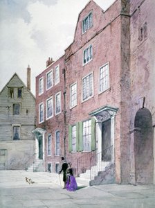 Pohled na kancelář generálního vikáře, Bell Yard, Knightrider Street, City of London, 1841