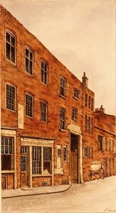 Bull and Mouth Inn, St. Martin le Grand od Frederick Nash