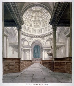 Kostel svatého Štěpána Walbrooka, City of London, c1840.