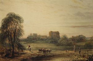Glastonbury Abbey (wc na papíře) od Frederick Nash