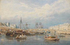 Seina s Notre Dame od Frederick Nash