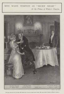 Slečna Marie Tempest jako Becky Sharp v Prince of Wales