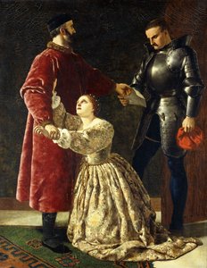 Vévoda Frederick vyhání Rosalind ze svého dvora,