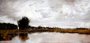 Řeka Yare v Thorpe, poblíž Norwiche, kolem 1820-21 (olej na plátně) od Frederick Waters Watts