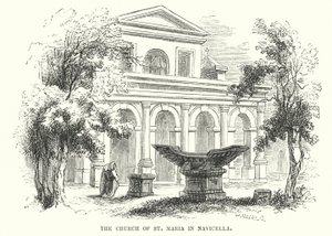Kostel Panny Marie v Navicella (rytina) od Frederick William Fairholt