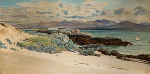 Snowdon a Caernarvon z ostrova Llanddwyn, 1917.