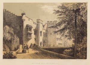 Brougham Hall, Westmoreland (akvatinta) od Frederick William Hulme
