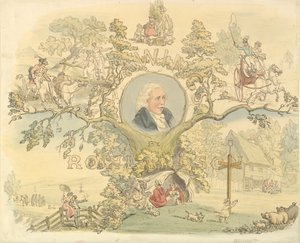 Design pro titulní stránku ve způsobu Rowlandson, 1858-1914. od Frederick William Pailthorpe
