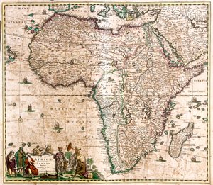 Mapa Afriky (lept od Frederick de Wit
