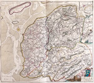 Mapa Fríska (Německo) (lept od Frederick de Wit