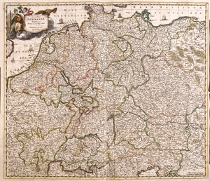 Mapa Německa (lept od Frederick de Wit