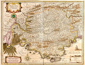 Mapa Provence (Francie) (lept od Frederick de Wit