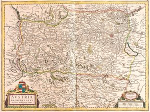 Mapa rakouského arcivévody (lept od Frederick de Wit