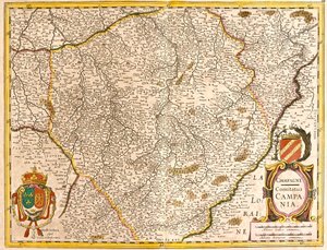 Mapa hraběte ze Champagne (Francie) (lept od Frederick de Wit