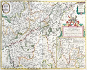 Mapa hraběte z Ravensbergu (Německo) (lept od Frederick de Wit