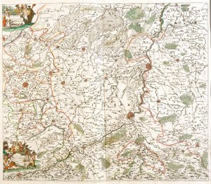 Mapa diecéze Lutych (Belgie) (lept od Frederick de Wit