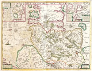 Mapa vévody z Holštýnska (Německo) (lept od Frederick de Wit