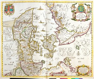 Mapa Dánského království (lept od Frederick de Wit