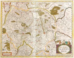Mapa Falc Rhenan (Německo) (lept od Frederick de Wit
